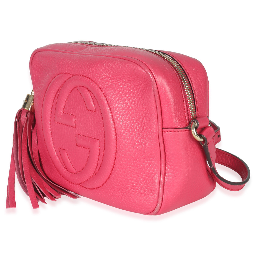 Gucci Pink Pebbled Calfskin Small Soho Disco Crossbody - Picture 4 of 8
